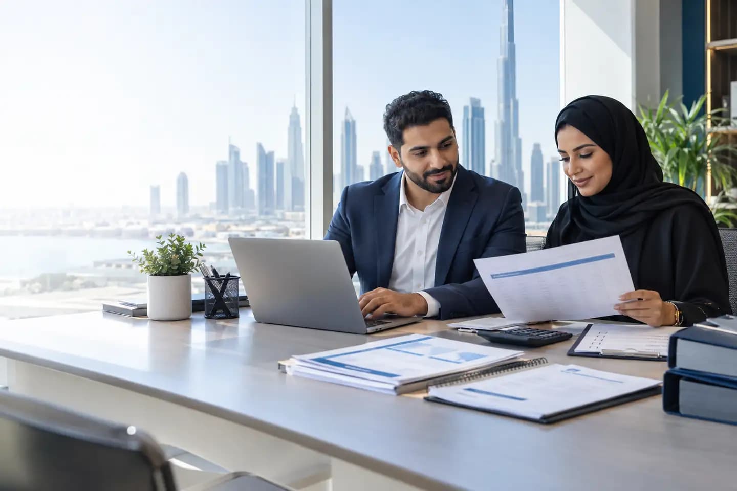 UAE HR and payroll professionals reviewing monthly payroll inputs and an approval checklist