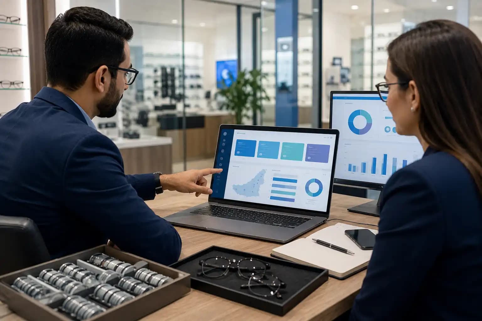 Multi-Branch Stock Control for optical store software UAE