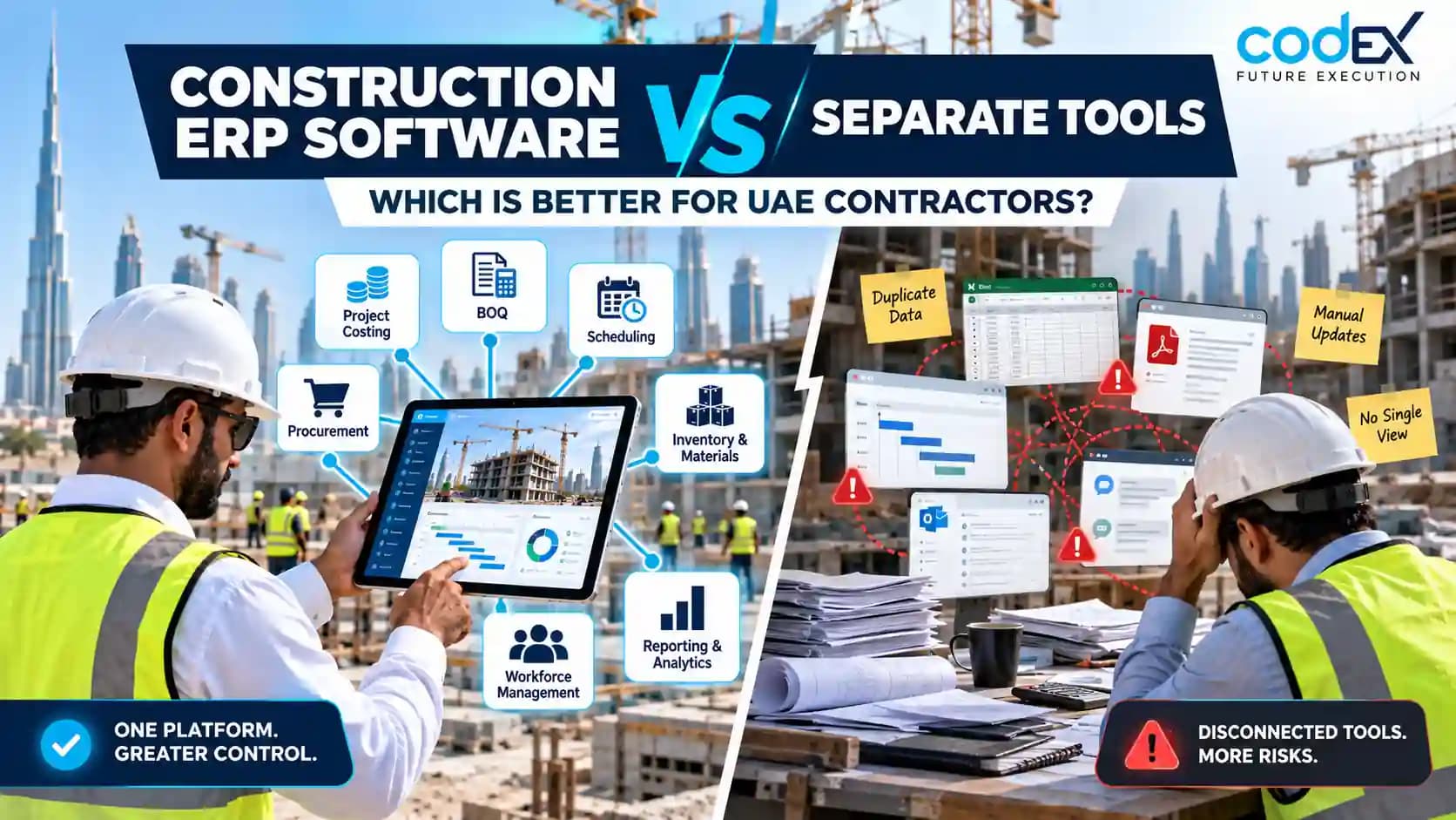 Construction ERP Software vs Separate Tools: Which Is Better for UAE Contractors?
