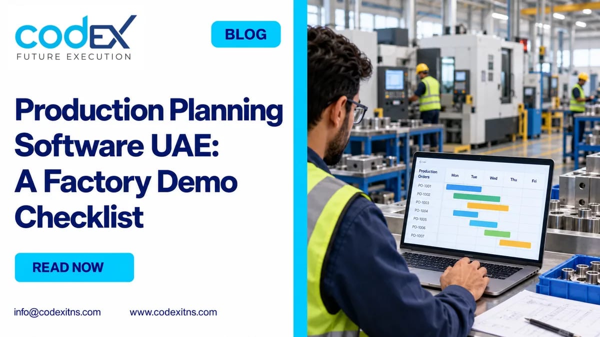 Production Planning Software UAE: A Factory Demo Checklist