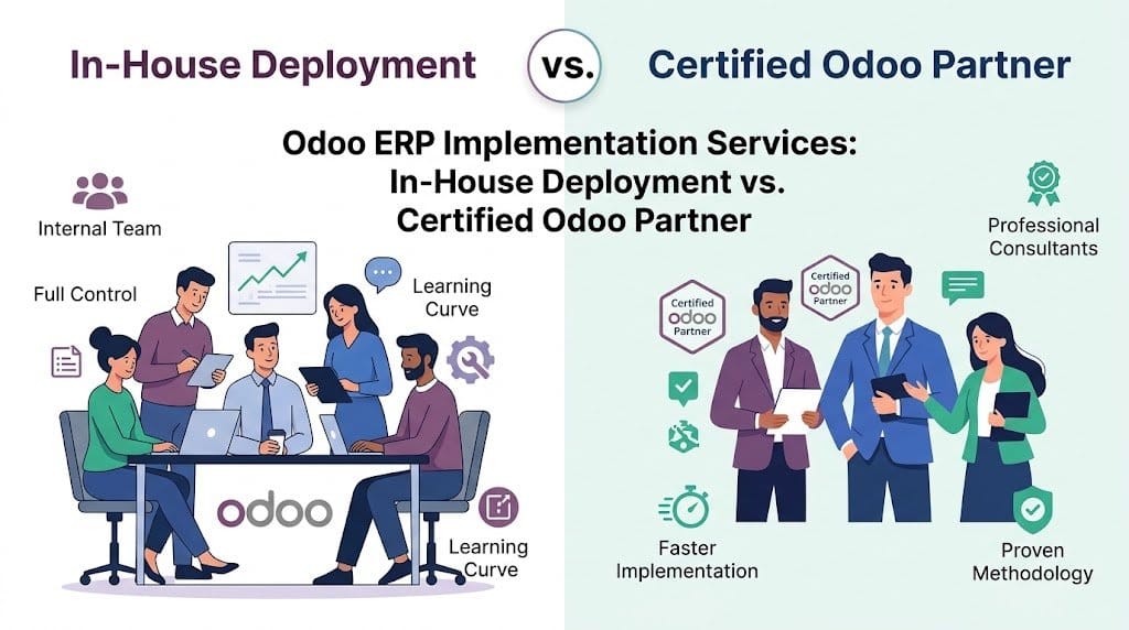 Odoo ERP Implementation Services: In-House Deployment vs. Certified Odoo Partner